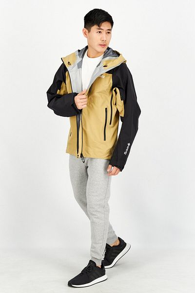 adidas Men Sportswear Fit Hooded Brand Logo Windbreaker Jacket, Black