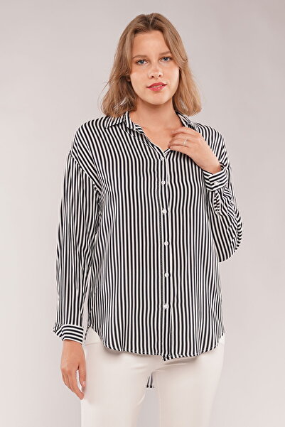 GABRİA قميص جابريا مخطط بأكمام طويلة