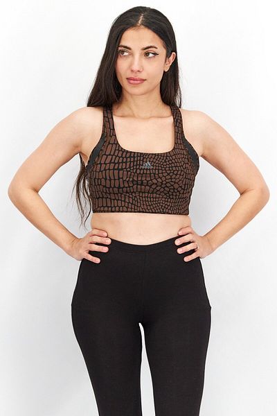 adidas Women Padded Power Impact Luxe Medium Support Sports Bra, Multicolor