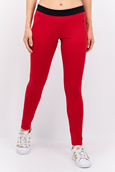 adidas بنطال رياضي نسائي مناسب للتدريب، أحمر