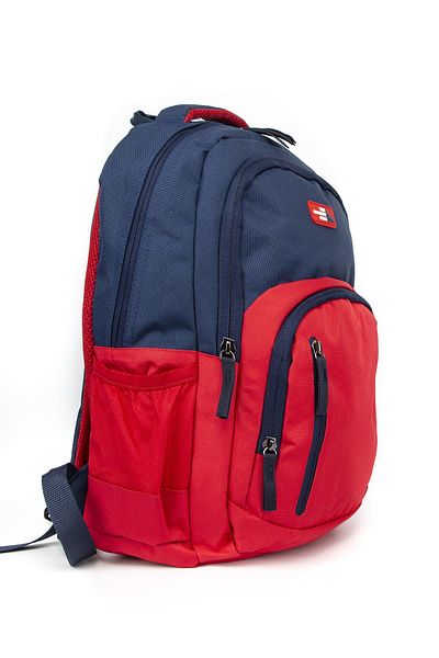 Necati Çanta 15.6 Inc Daily Travel School Lined Multi-Compartment Backpack with Laptop Compartment Navy Blue