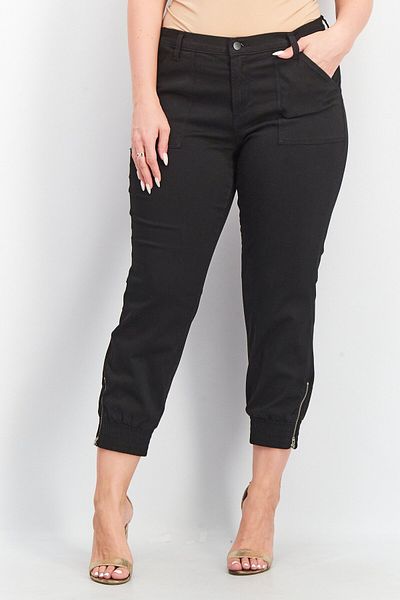 J Brand Yayınları Women Regular Fit Stretchable Plain Jogger Pants, Black