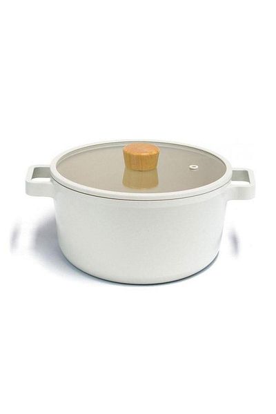 NEOFLAM Fika 26 Cm Cast Iron Saucepan with Glass Lid D-neof226d