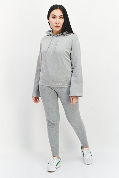 UMBRO Women Sportswear Fit Brand Logo Training Hoodies, Grey