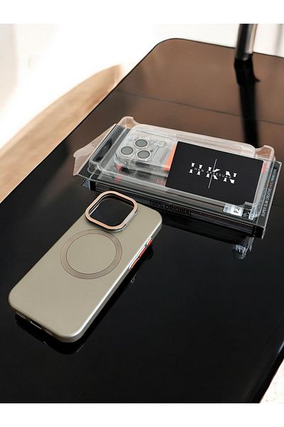 HKN حافظة هاتف iphone 16 pro المتميزة مع ماغسيف / حامل - حامي عدسة الكاميرا
