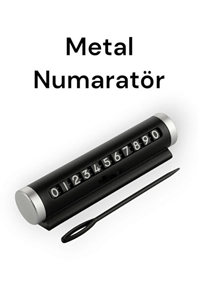 HEPU Siyah Metal Kasa Numara Çevirmeli Araç Içi Telefon Numaratör Park Numara...