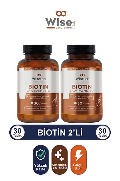 WiseLab Biotin 2500 Mcg 30 Tablet 2-Pack