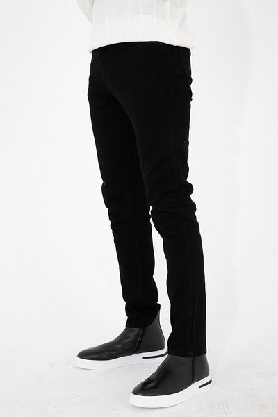 HALAT'S Men's Alex Slim Fit Black Lycra Jeans - De-Slim
