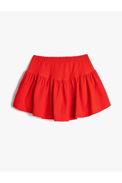 Koton Pantaloni Scurt Fustă Plisată Texturată