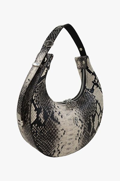 SOSELA Carole 67-7143 Black Snake Patterned Crossbody Women's Bag