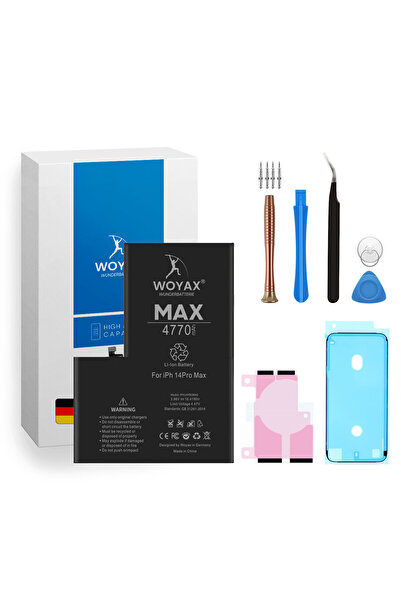 woyax İphone 14 Pro Max Uyumlu Premium Batarya 4770 Mah Yüksek Kapasite