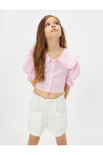 Koton Girl's White Shorts & Bermuda