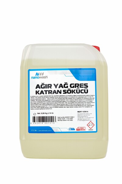 nanowash Iş Makineleri Için Ağır Gres Yağ Katran Sökücü 5 Kg