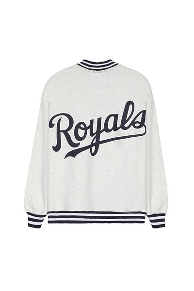Quzu Gray Oversize Sweatshirt - Printed and Piping Detail