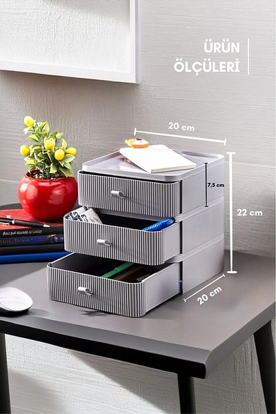 Lida 3-Tier Drawers Organizer - Multi-Purpose Practical Organizer - Suitable for Makeup and Jewelry