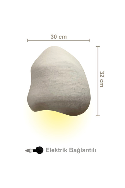 Lunalore Lore Series Sconce - Electric Connection - 30 cm - Concrete Gray