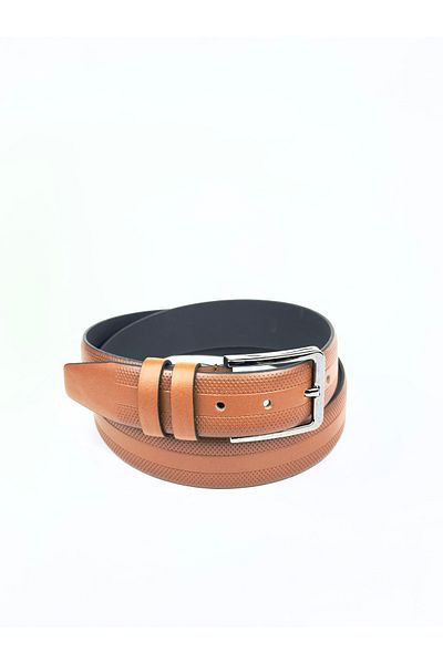 Rse Leather Goods Men's Vegan Leather Belt - Patterned - 3.5 cm