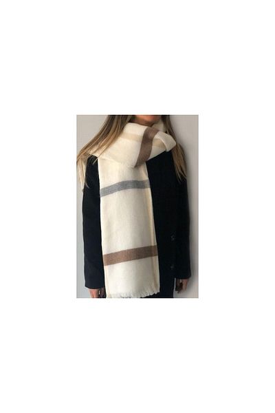 LadyColor Eșarfe-Wrap pentru femei în carouri de iarnă - Geantă din acril cu textura moale
