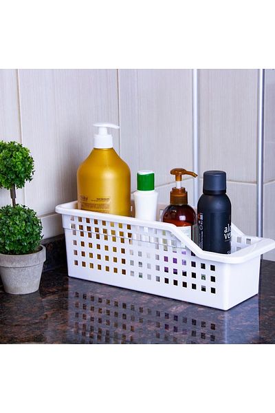 Myend 6 White Closet Organizer Baskets, 6-Piece Refrigerator Organizer Baskets-50807
