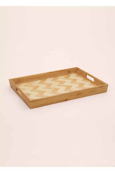 The Mia 40x30 Cm Wicker Tray - Tps0073