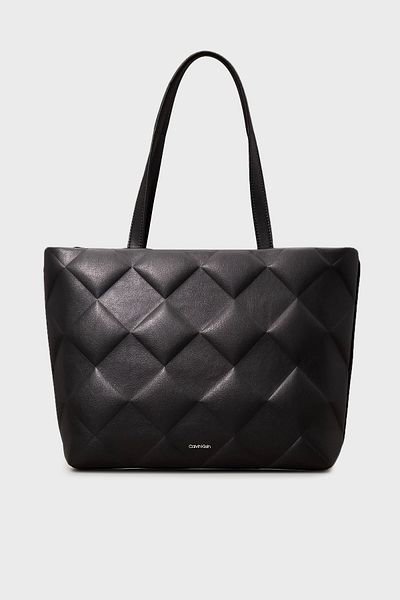 Calvin Klein Geometric Pattern Zippered Tote Bag - K60K 612906 Beh