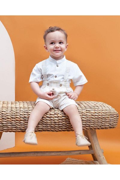 Zuzu Boy's Baby Shirt Jumpsuit Set