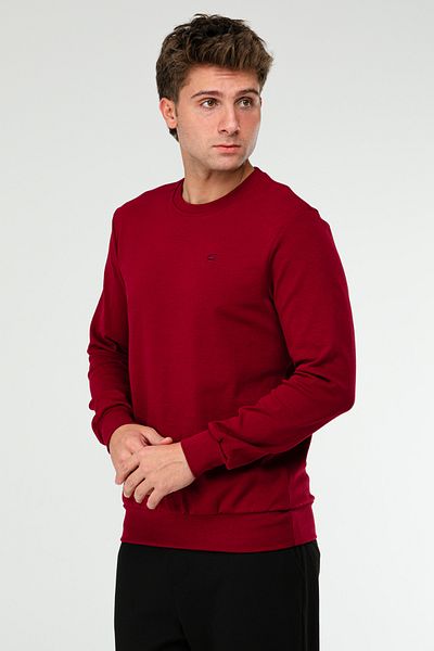 speedlife Claret Red Regular Cotton O Neck Basic ανδρικό φούτερ xc2381