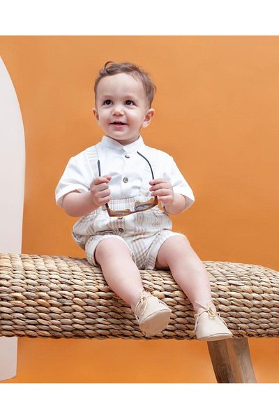 Zuzu Boy's Baby Shirt Jumpsuit Set