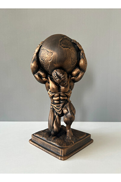LivadoHome Titan Atlas Dekoratif Heykel, 30cm x 14 cm