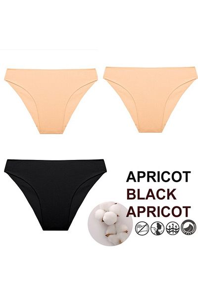 ARMİLLİA DİMODA Γυναικεία καθημερινά εσώρουχα μπικίνι 3 τεμαχίων χτενισμένα βαμβακερά ελαστικά ύφασμα σε πακέτο Premium