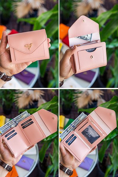 Garbalia Colombia Vegan Leather Mini Powder Women's Wallet with Coin Eyes and Plenty of Card Holders