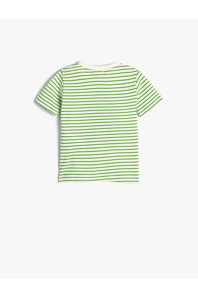 Koton Short Sleeve Crew Neck Frog Printed Cotton T-Shirt