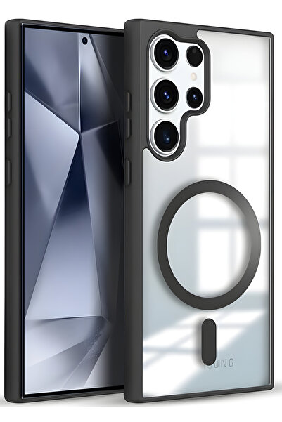 Fibaks Samsung Galaxy S23 Ultra Kılıf Magsafe Wireless Şarj Özellikli Tam Koruma Renkli Sert Silikon Kapak