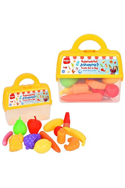 Zuzu Toys ALIŞVERİŞ SETİ ÇANTALI 15 PARÇA 24M+ MEYVELER