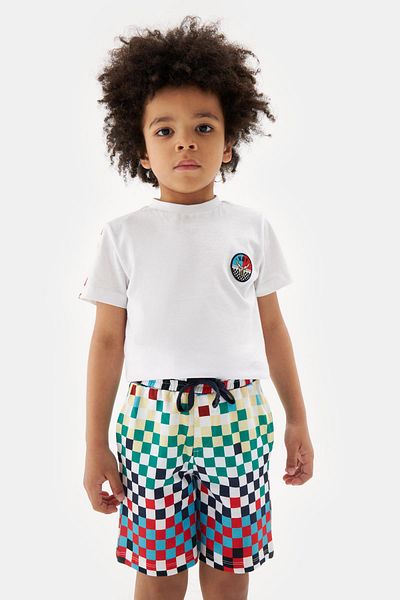 Nebbati Bg Store Gemusterte Shorts für Jungen 23ss1nb3159