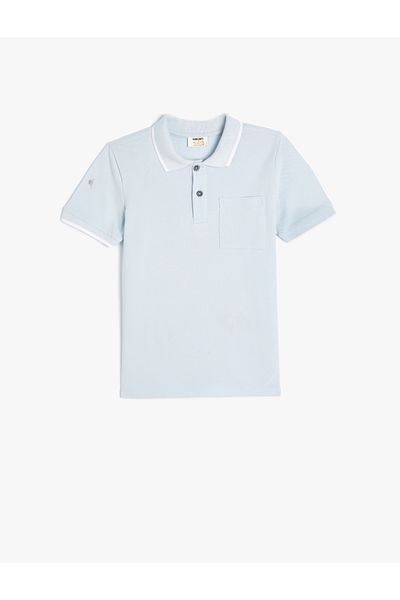 Koton Bavlněné tričko s krátkým rukávem Basic Polo Collar