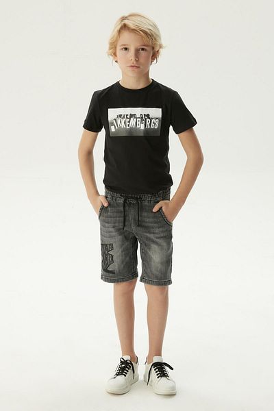 Bikkembergs BG Store Boy Gray Shorts