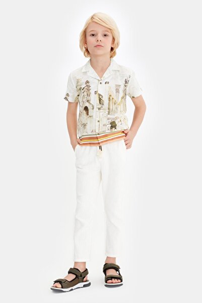 Nebbati Bg Store Boy Patterned Shirt 23ss0nb3602