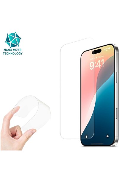 Evax (ESNEK NANO CAM) iPhone 16 Uyumlu Ultra İnce Darbe Korumalı Esnek Nano M...