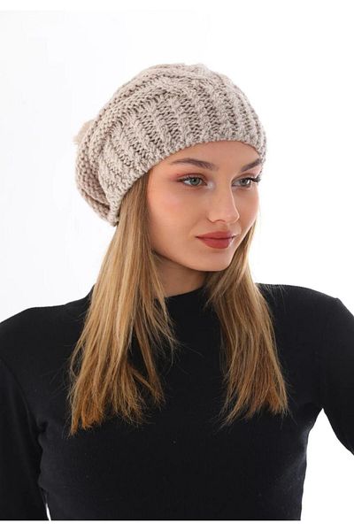 Wearflawless Women's Thick Knitted Pompom Beret