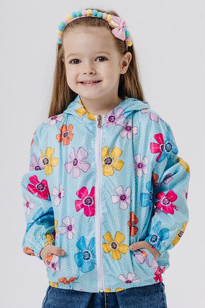 Breeze Turquoise Raincoat Flower Patterned Girl's Shoes 1-5 Years