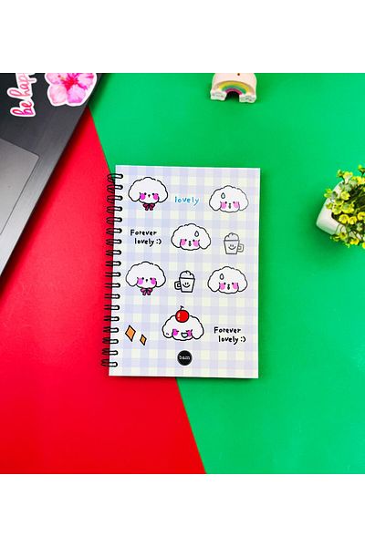 Gift Moda Caiet spiralat cu design Kawaii Cloud