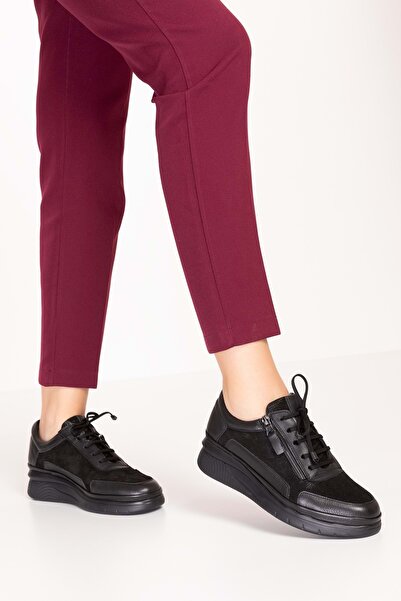 Gondol Hakiki Deri Anatomik Taban Rahat Fermuarlı Ayakkabı Usl.2149