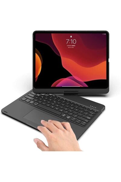 Coverzone Bluetooth Klavye Kılıf Kapak Işıklı iPad Pro 4. 5. 6. Nesil 12.9 inç (2020-21-22) ile Uyumlu F129ATS