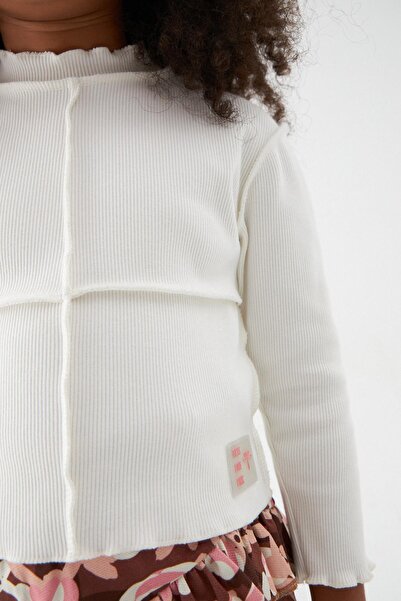 Tyess Bg Store Girls' Ecru Tshirt 22fw1tj4517