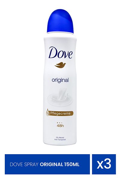 Dove DEO 150ML WOMEN ORIGINAL x 3 pieces