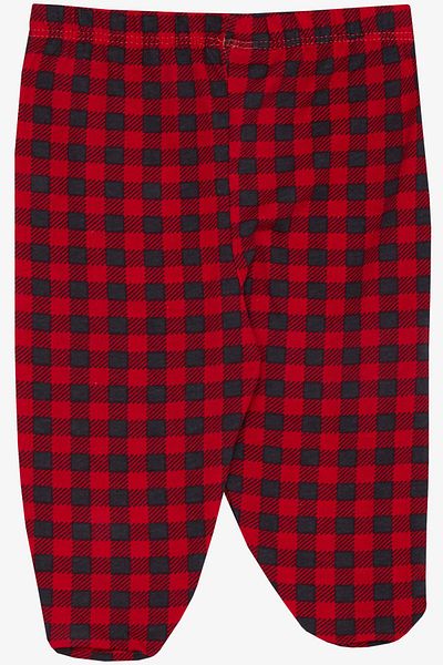 Breeze 6 Months Red Baby Boy Bottom with Plaid Patterned Booties