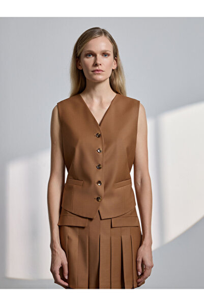 Karaca Kadın Yelek-kahverengi