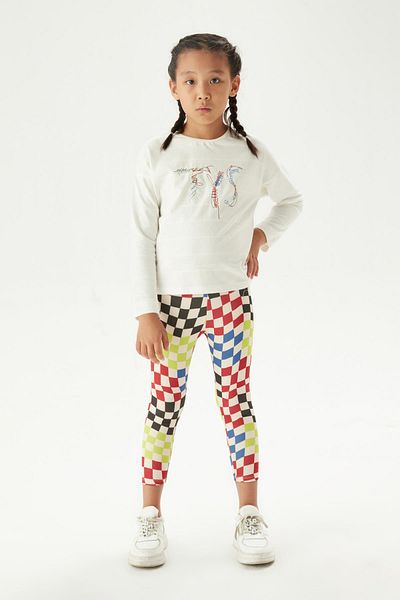 Tyess Bg Store Gemusterte Leggings für Mädchen 23fw0tj4218