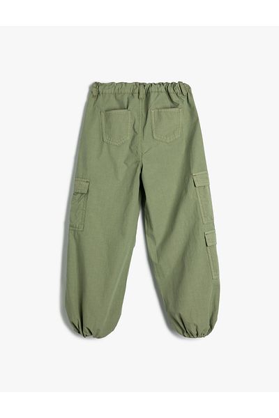 Koton Jogger-Cargohose aus Baumwolle mit Bindetasche an der Taille